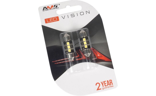 Світлодіодні LED лампи AMS Vision C5W V3 T11 31 5500K