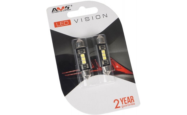 Світлодіодні LED лампи AMS Vision C5W V3 T11 39 5500K