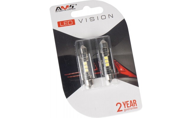 Світлодіодні LED лампи AMS Vision C5W V3 T11 41 5500K