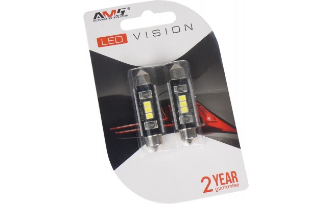 Світлодіодні LED лампи AMS Vision C5W V3 T11 44 5500K