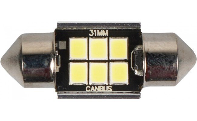Светодиодные LED лампы AMS Extreme C5W E6 T11 31 Canbus 5500K
