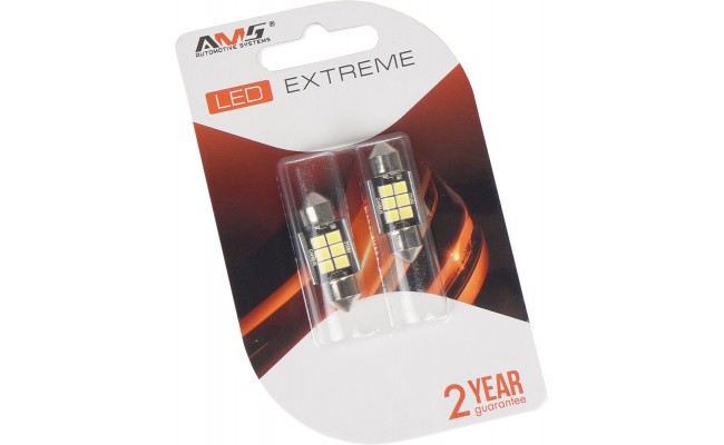 Светодиодные LED лампы AMS Extreme C5W E6 T11 31 Canbus 5500K