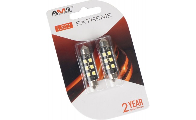 Светодиодные LED лампы AMS Extreme C5W E6 T11 41 Canbus 5500K