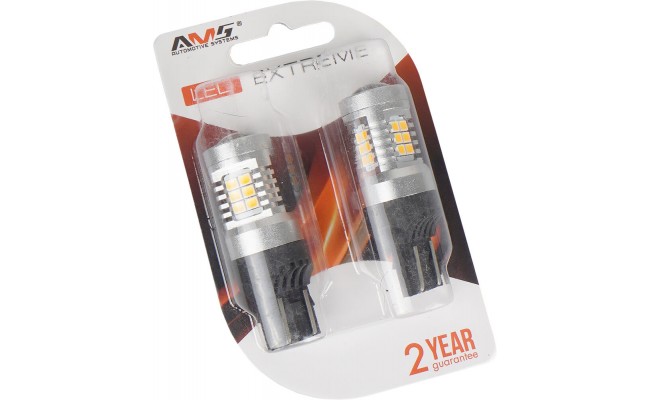 Світлодіодні LED лампи AMS Extreme W21/5W E21 T20/7443 2200K