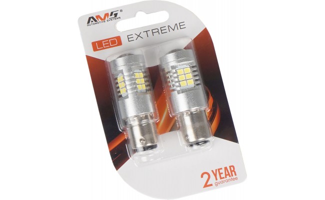 Светодиодные LED лампы AMS Extreme P21 E21 1157 5500K