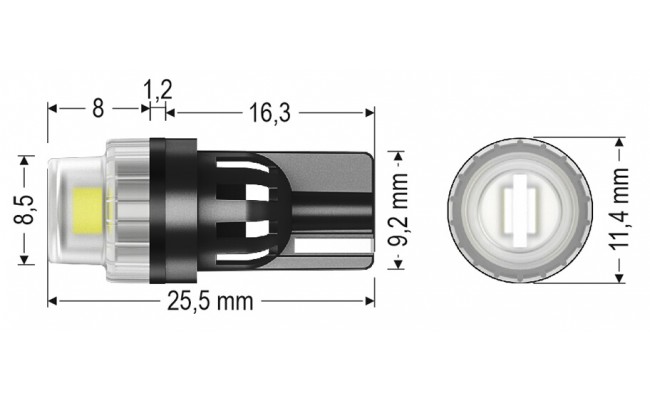 Світлодіодні LED лампи AMS Vision WY5W V1 T10 2200K