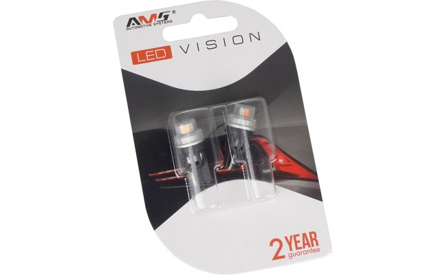 Світлодіодні LED лампи AMS Vision WY5W V1 T10 2200K
