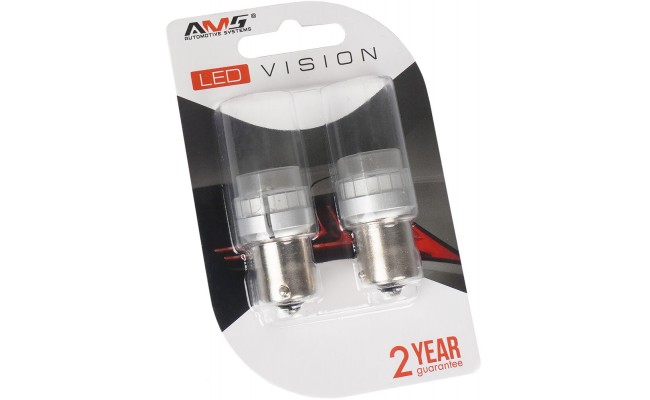 Светодиодные LED лампы AMS Vision P21W V8 1156 5500K