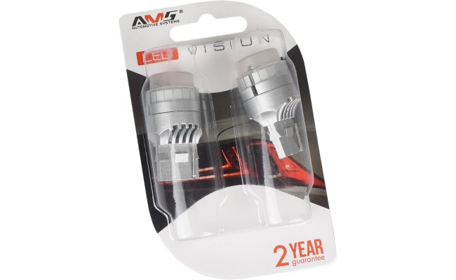 Світлодіодні LED лампи AMS Vision W21W V8 T20/7440 2200K