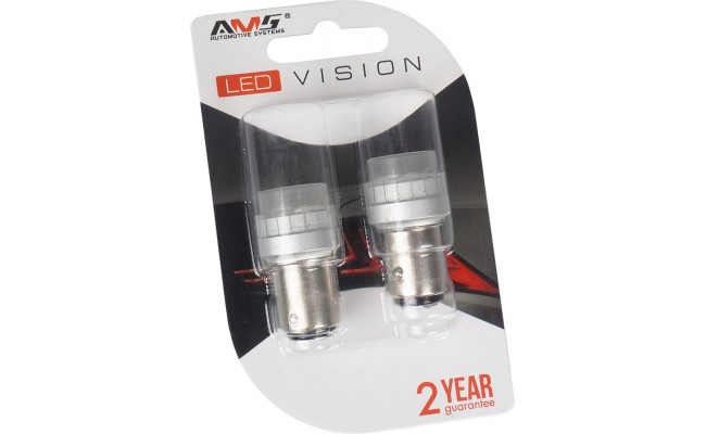 Світлодіодні LED лампи AMS Vision P21 V8 1157 5500K