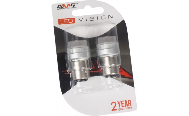 Світлодіодні LED лампи AMS Vision P21 V8 1157 2200K