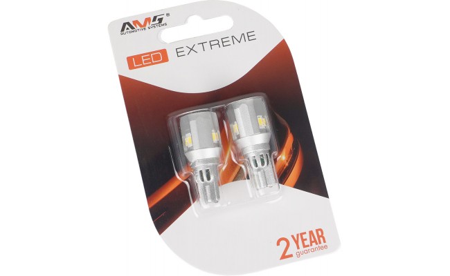 Світлодіодні LED лампи AMS Extreme W16W V10 T15 5500K