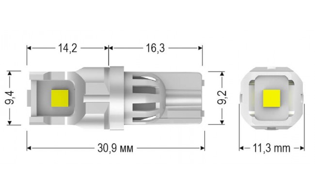 Світлодіодні LED лампи AMS Ultimate WY5W U3 T10 2200K