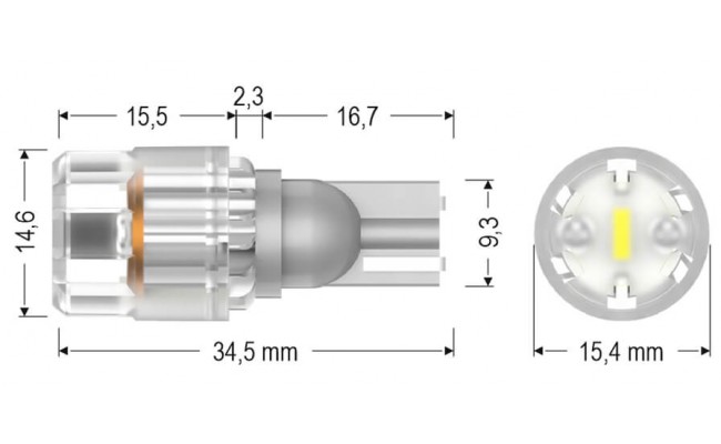 Світлодіодні LED лампи AMS Ultimate W16W U6 T15 5500K