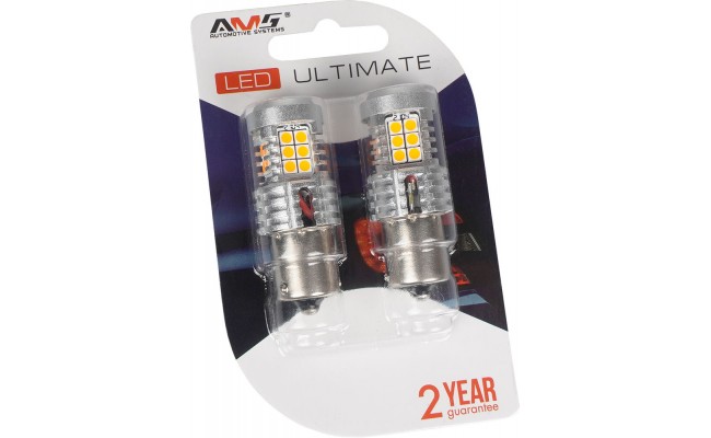 Світлодіодні LED лампи AMS Ultimate P21W U24 1156 150 Canbus 2200K