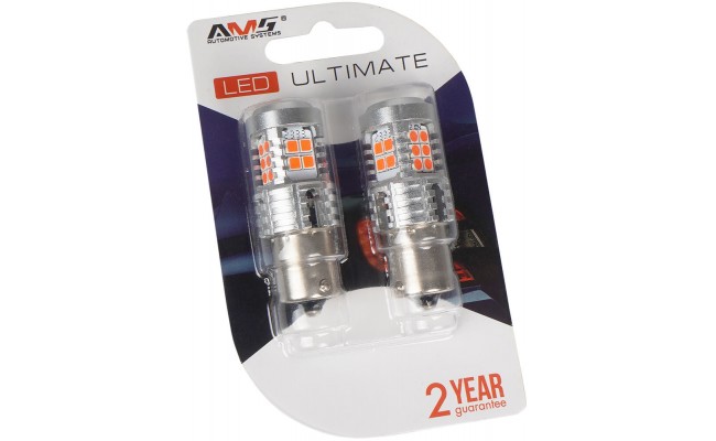 Світлодіодні LED лампи AMS Ultimate P21W U24 1156 180 Canbus 1300K