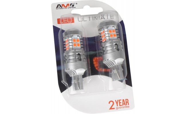 Світлодіодні LED лампи AMS Ultimate W21W U24 T20/7440 Canbus 1300K