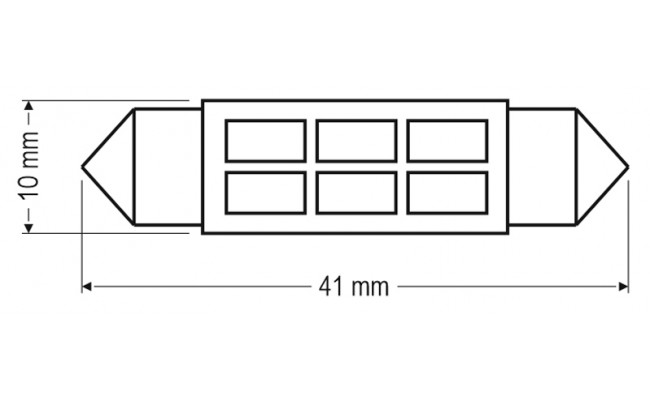 Світлодіодні LED лампи AMS Longlife C5W T11 6000K
