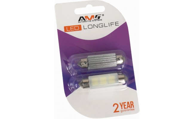 Світлодіодні LED лампи AMS Longlife C5W T11 6000K