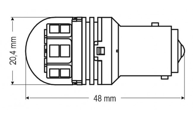 Світлодіодні LED лампи AMS Longlife P21W 1156 6000K