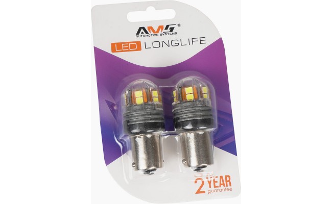 Світлодіодні LED лампи AMS Longlife P21W 1156 6000K