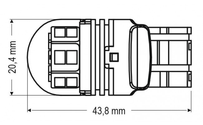 Світлодіодні LED лампи AMS Longlife W21W T20/7440 1300K