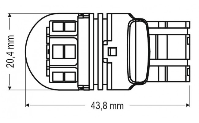 Світлодіодні LED лампи AMS Longlife W21/5W T20/7443 6000K