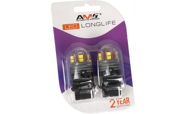 Світлодіодні LED лампи AMS Longlife P27W 3156 6000K