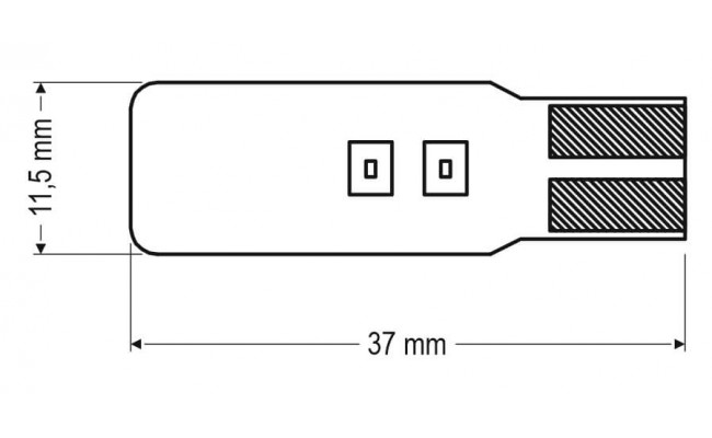 Світлодіодні LED лампи AMS Longlife WY5W L2 T10 Canbus 6000K (150°)