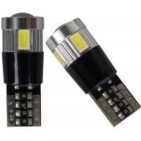 Светодиодные LED лампы AMS Longlife WY5W L2.1 T10 Canbus 6000K (180°)