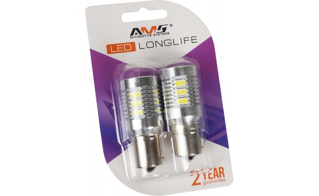 Світлодіодні LED лампи AMS Longlife P21W L10 1156 Canbus 6000K