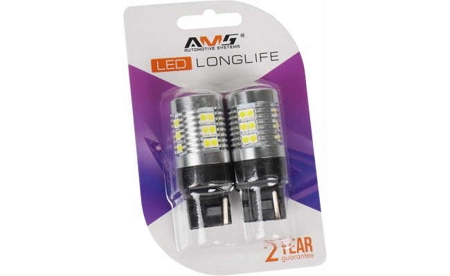 Світлодіодні LED лампи AMS Longlife W21W L10 T20/7440 Canbus 6000K