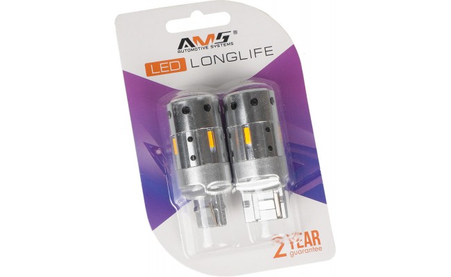Світлодіодні LED лампи AMS Longlife W21W L10 T20/7440 Canbus 2200K