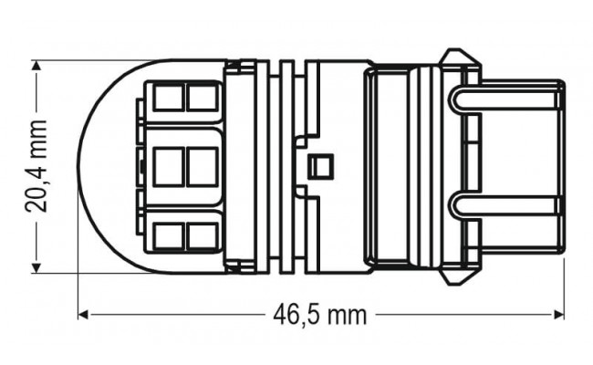 Світлодіодні LED лампи AMS Longlife P27W 3156 1300K