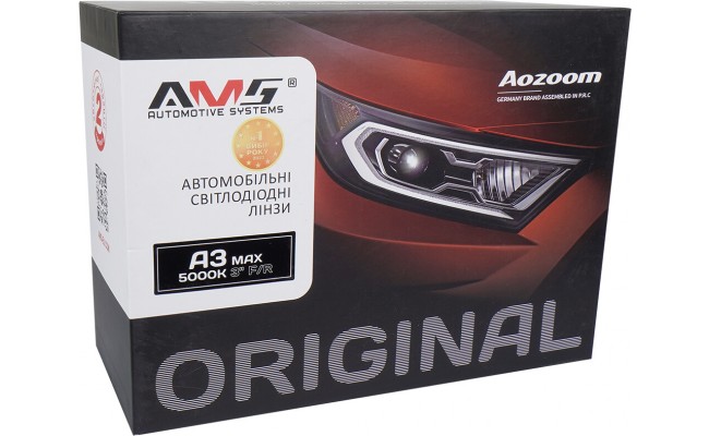 Автомобильные светодиодные (LED) линзы AMS ORIGINAL A3 MAX 5000K 3.0 F/R Автомобильные светодиодные (LED) линзы AMS ORIGINAL A3 MAX 5000K 3.0 F/R