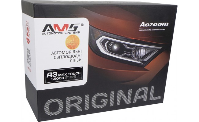 Автомобильные светодиодные (LED) линзы AMS ORIGINAL A3 MAX TRUCK 5500K 3.0 F/R Автомобильные светодиодные (LED) линзы AMS ORIGINAL A3 MAX TRUCK 5500K 3.0 F/R