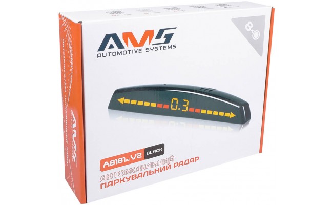 Парковочный радар AMS A8181in V2 Black Парковочный радар AMS A8181in V2 Black