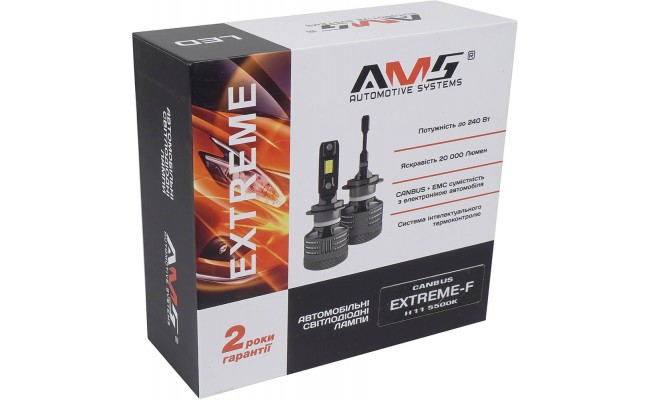 Світлодіодні LED лампи AMS Extreme-F H11 5500K CANBUS Світлодіодні LED лампи AMS Extreme-F H11 5500K CANBUS