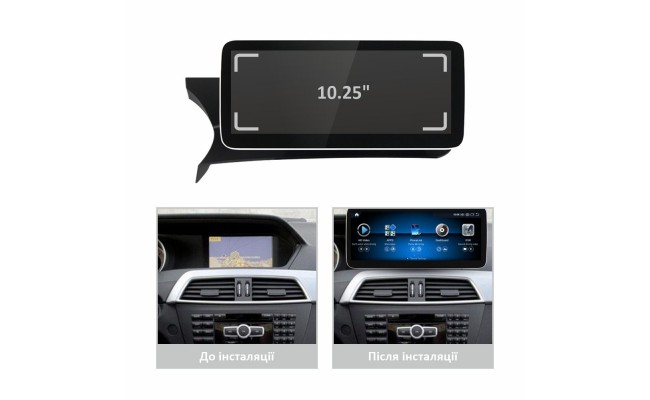 Штатная магнитола AMS Mercedes-Benz C-Class W204 NTG 4.5 2011-2015 4+64Gb 10.25"